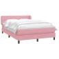 Preview: Boxspringbett mit Matratze Rosa 140x220 cm Samt