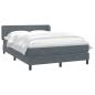 Preview: Boxspringbett mit Matratze Dunkelgrau 160x220 cm Samt