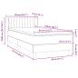 Preview: Boxspringbett mit Matratze Dunkelblau 80x210 cm Samt