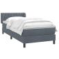 Preview: Boxspringbett mit Matratze Dunkelgrau 100x210 cm Samt