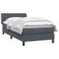 Preview: Boxspringbett mit Matratze Dunkelgrau 90x210 cm Samt