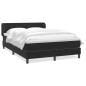 Preview: Boxspringbett mit Matratze Schwarz 140x210 cm Samt