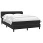Preview: Boxspringbett mit Matratze Schwarz 140x210 cm Samt