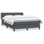 Preview: Boxspringbett mit Matratze Dunkelgrau 140x210 cm Samt