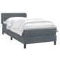 Preview: Boxspringbett mit Matratze Dunkelgrau 80x210 cm Samt