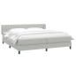 Preview: Boxspringbett mit Matratzen Hellgrau 180x220 cm Samt