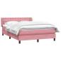 Preview: Boxspringbett mit Matratze Rosa 140x220 cm Samt