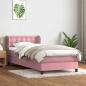 Preview: ARDEBO.de - Boxspringbett mit Matratze Rosa 80x220 cm Samt
