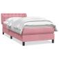Preview: Boxspringbett mit Matratze Rosa 80x220 cm Samt