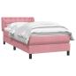 Preview: Boxspringbett mit Matratze Rosa 80x220 cm Samt