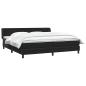 Preview: ARDEBO.de - Boxspringbett mit Matratzen Schwarz 180x220 cm Samt
