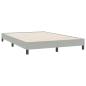 Preview: ARDEBO.de - Boxspringbett mit Matratze Hellgrau 160x220 cm Samt
