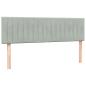 Preview: Boxspringbett mit Matratze Hellgrau 160x220 cm Samt