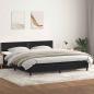 Preview: ARDEBO.de - Boxspringbett mit Matratze Schwarz 180x220 cm Samt