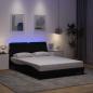 Preview: ARDEBO.de - Bettgestell mit LED ohne Matratze Schwarz 120x200 cm Stoff