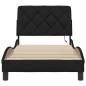 Preview: Bettgestell mit LED ohne Matratze Schwarz 90x190 cm Stoff