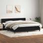 Preview: ARDEBO.de - Boxspringbett mit Matratze Schwarz 180x220 cm Samt