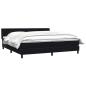 Preview: Boxspringbett mit Matratze Schwarz 180x220 cm Samt