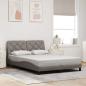 Preview: ARDEBO.de - Bettgestell ohne Matratze Taupe 120x200 cm Stoff