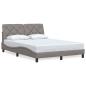 Preview: Bettgestell ohne Matratze Taupe 120x200 cm Stoff