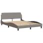 Preview: Bettgestell ohne Matratze Taupe 120x200 cm Stoff