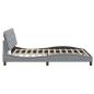Preview: Bettgestell ohne Matratze Hellgrau 160x200 cm Stoff