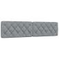 Preview: Bettgestell ohne Matratze Hellgrau 200x200 cm Stoff