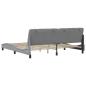 Preview: Bettgestell ohne Matratze Hellgrau 200x200 cm Stoff