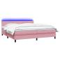 Preview: Boxspringbett mit Matratze Rosa 180x210 cm Samt