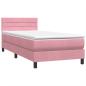 Preview: Boxspringbett mit Matratze Rosa 90x210 cm Samt