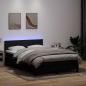 Preview: ARDEBO.de - Boxspringbett mit Matratze Schwarz 140x210 cm Samt