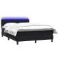Preview: Boxspringbett mit Matratze Schwarz 140x210 cm Samt