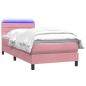 Preview: Boxspringbett mit Matratze Rosa 80x220 cm Samt