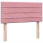 Preview: ARDEBO.de - Boxspringbett mit Matratze Rosa 90x220 cm Samt