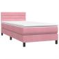 Preview: Boxspringbett mit Matratze Rosa 90x220 cm Samt
