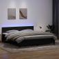 Preview: ARDEBO.de - Boxspringbett mit Matratze Schwarz 180x210 cm Samt
