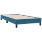 Preview: ARDEBO.de - Boxspringbett mit Matratze Dunkelblau 80x210 cm Samt
