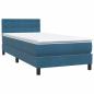 Preview: Boxspringbett mit Matratze Dunkelblau 80x210 cm Samt