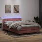 Preview: ARDEBO.de - Boxspringbett mit Matratze Rosa 140x210 cm Samt