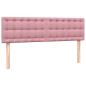 Preview: Boxspringbett mit Matratze Rosa 140x210 cm Samt