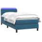 Preview: Boxspringbett mit Matratze Dunkelblau 80x220 cm Samt