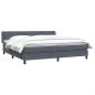 Preview: Boxspringbett mit Matratzen Dunkelgrau 180x210 cm Samt