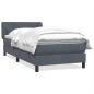 Preview: Boxspringbett mit Matratze Dunkelgrau 80x220 cm Samt