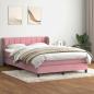 Preview: ARDEBO.de - Boxspringbett mit Matratze Rosa 160x210 cm Samt