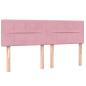 Preview: Boxspringbett mit Matratze Rosa 160x210 cm Samt