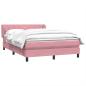 Preview: Boxspringbett mit Matratze Rosa 160x220 cm Samt