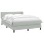 Preview: Boxspringbett mit Matratze Hellgrau 140x210 cm Samt