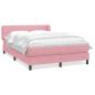 Preview: Boxspringbett mit Matratze Rosa 160x210 cm Samt