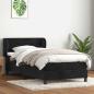 Preview: ARDEBO.de - Boxspringbett mit Matratze Schwarz 90x210 cm Samt