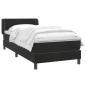 Preview: Boxspringbett mit Matratze Schwarz 90x210 cm Samt